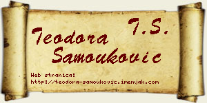 Teodora Samouković vizit kartica